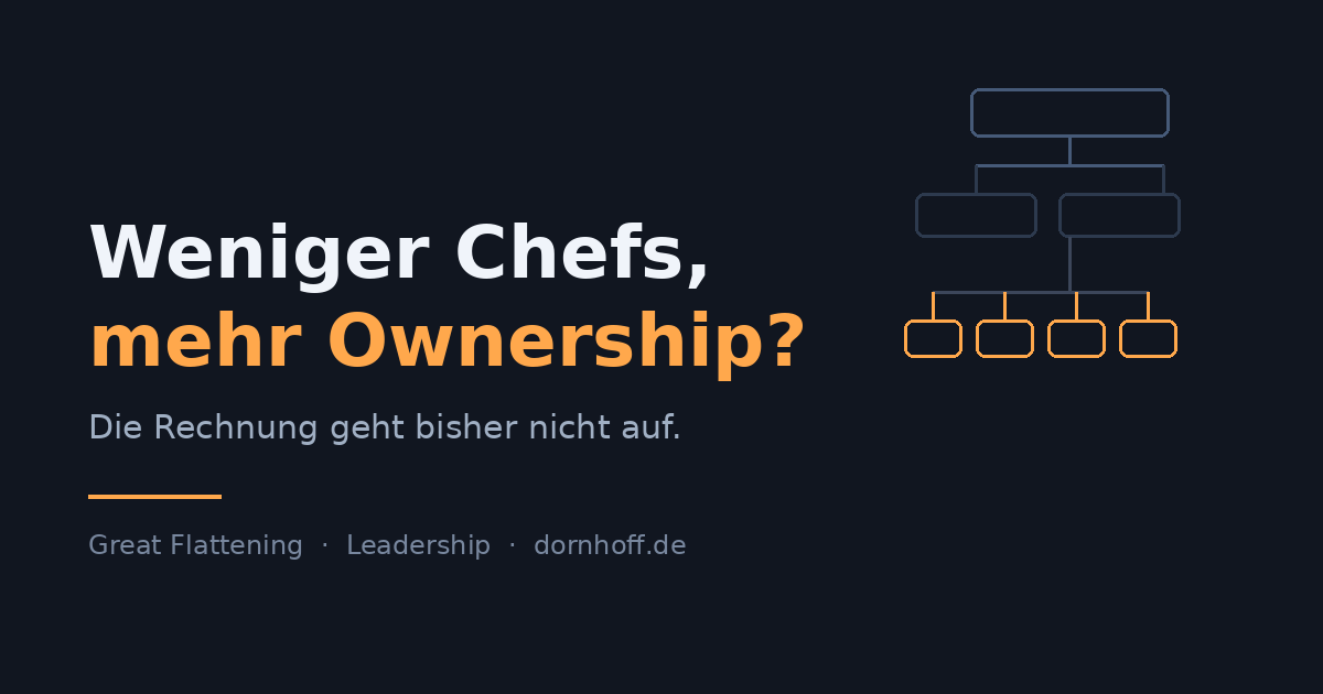 Weniger Chefs, mehr Ownership? Die Rechnung geht bisher nicht auf.